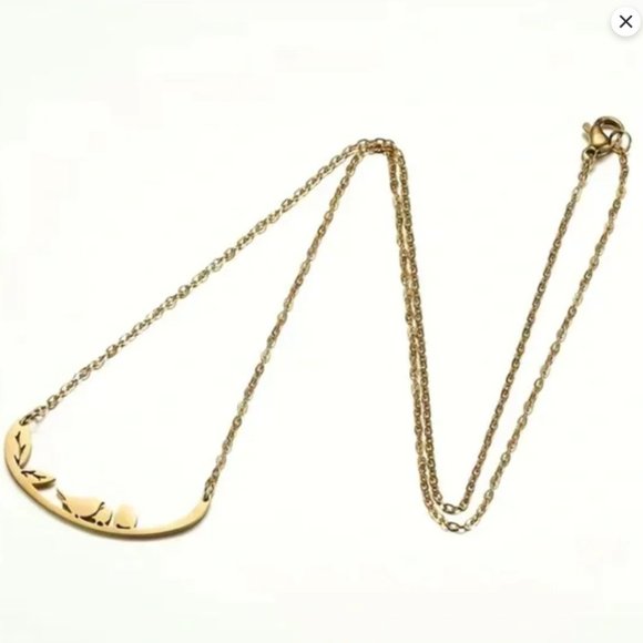 Silver Three Little Birds Necklace stainless 18" NEW! - Picture 7 of 7